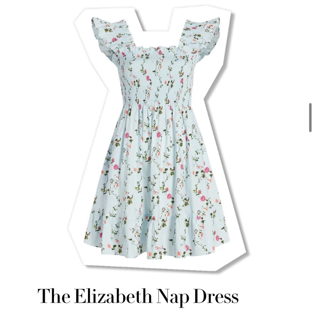 The Elizabeth Nap Dress - Pond Floral Poplin